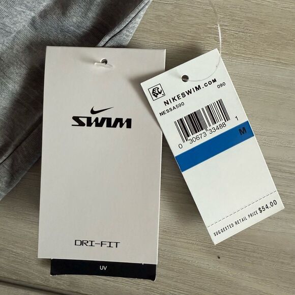 Nike Swimshirt Grey Medium NWT IN PACKAGE - Picture 7 of 7